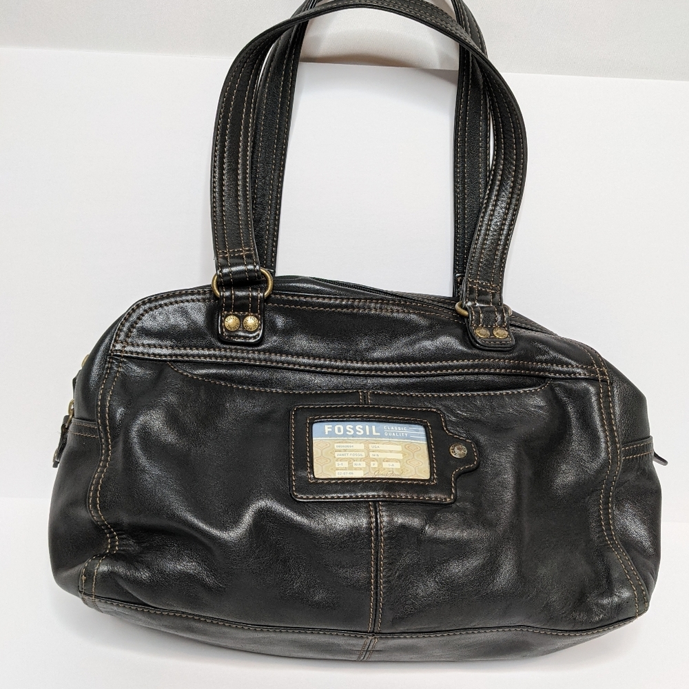 [❌ SOLD] FOSSIL Black Shoulder Purse Handbag - Picture 3 of 15